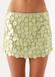 Movie Star Mini Skirt - Lime Green