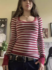 Slim-Fit Crew Neck Basic Top