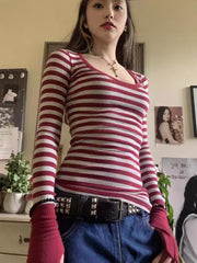 Slim-Fit Crew Neck Basic Top