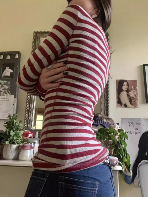 Slim-Fit Crew Neck Basic Top