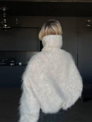 Autumn & Winter Stand-Collar Single-Breasted Sweater Coat