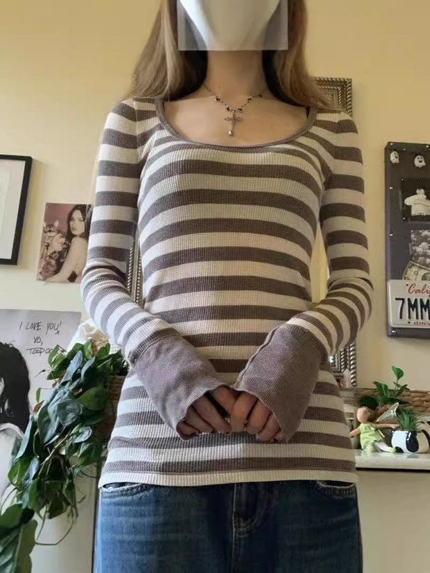 Slim-Fit Crew Neck Basic Top