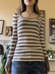 Slim-Fit Crew Neck Basic Top