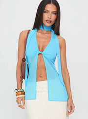 Scarface Tie Top Blue