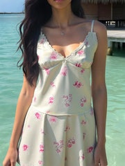 Women's Digital Print Loose Cami Top And Mini Skirt 2 Pieces Set | ChicGrl