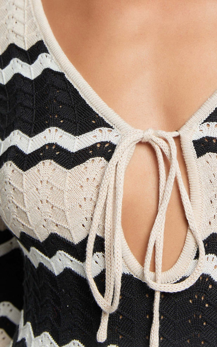 Seven Wonders - Sofia Mini Dress in Black/Cream