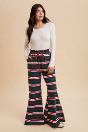 Multi Wide Palazzo Knit Pants Christmas