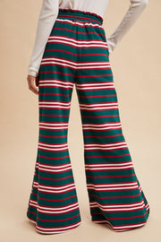 Multi Wide Palazzo Knit Pants Christmas