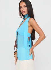 Scarface Tie Top Blue