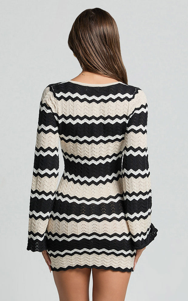 Seven Wonders - Sofia Mini Dress in Black/Cream