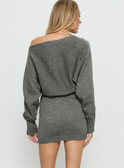 Bellamie Long Sleeve Mini Dress Grey