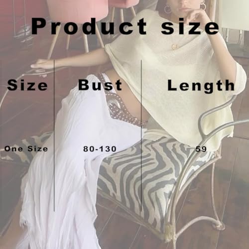 Sheer Mesh Poncho Y2K Lightweight Asymmetric Off Shoulder See Through Cover Up Shawl Sweater for Women Summer Beach Poncho