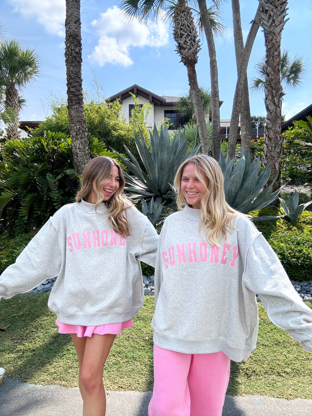 Sunhoney Signature Mockneck Sweatshirt - Grey