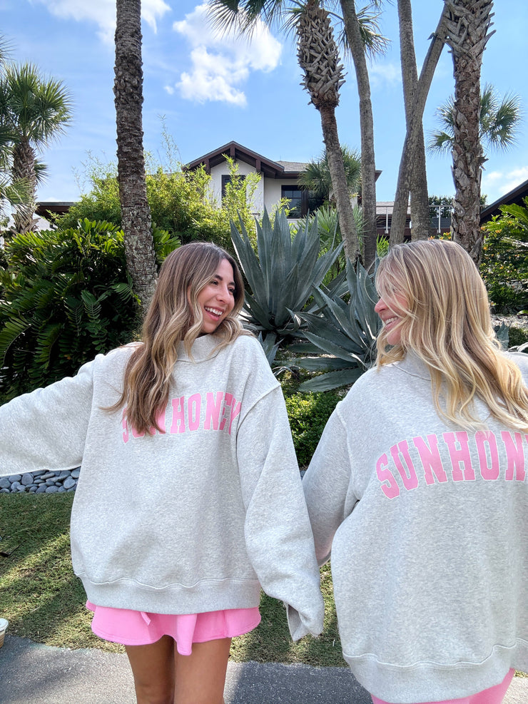 Sunhoney Signature Mockneck Sweatshirt - Grey