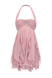 Chic A Line Sweetheart Pink Short Party Dress with Ruffles