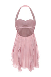 Chic A Line Sweetheart Pink Short Party Dress with Ruffles