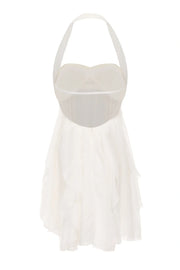 Chic A Line Sweetheart Pink Short Party Dress with Ruffles