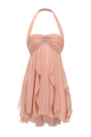 Chic A Line Sweetheart Pink Short Party Dress with Ruffles