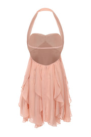 Chic A Line Sweetheart Pink Short Party Dress with Ruffles