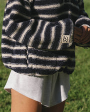 Striped Fleece Pullover