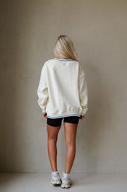 "USA" Varsity Pullover-Ivory Multi