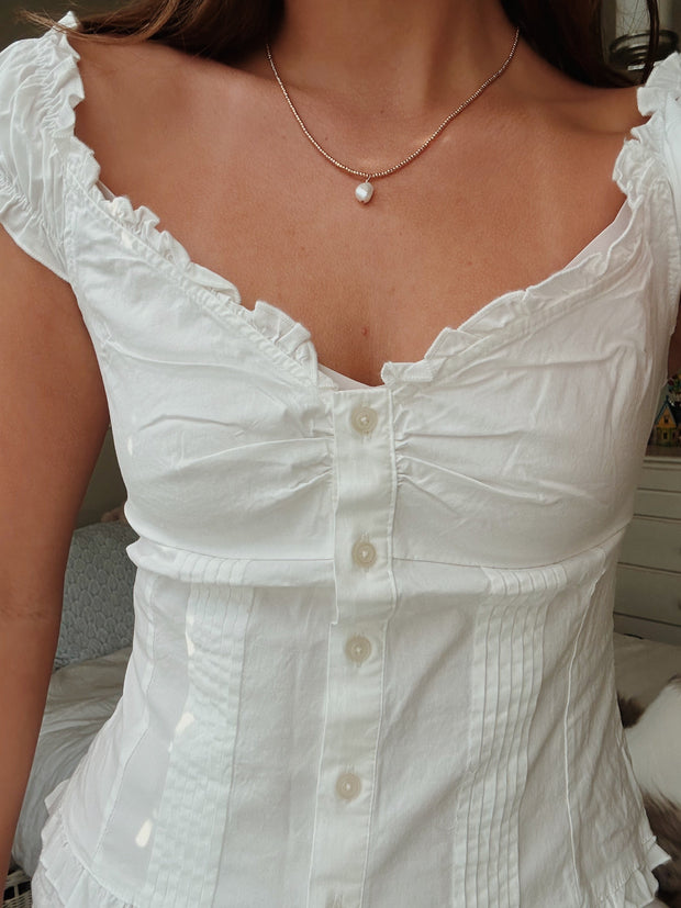 GOLD BEADS & PEARL NECKLACE