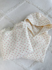 Blank Ivory Cherries All Over Hoodie