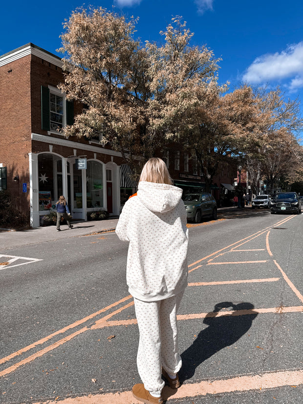 Blank Ivory Cherries All Over Hoodie