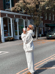 Blank Ivory Cherries All Over Hoodie