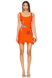 Starfish Embellishment Summer Mini Dress