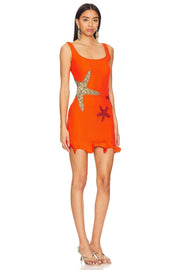 Starfish Embellishment Summer Mini Dress