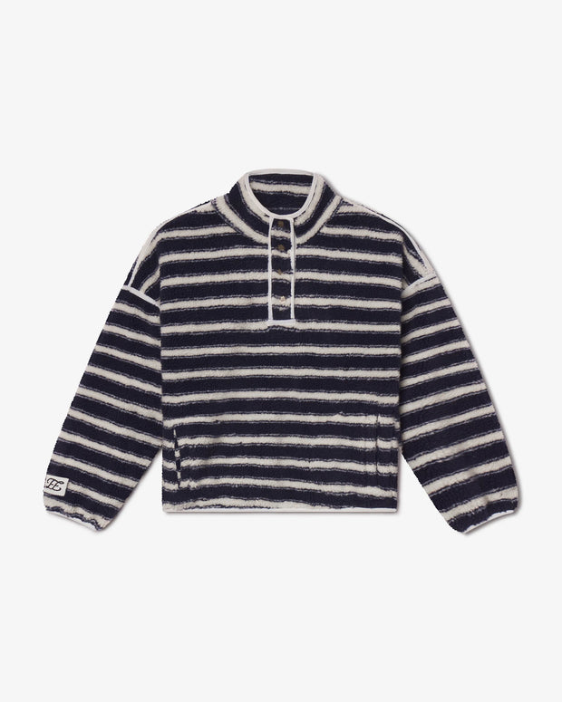 Striped Fleece Pullover