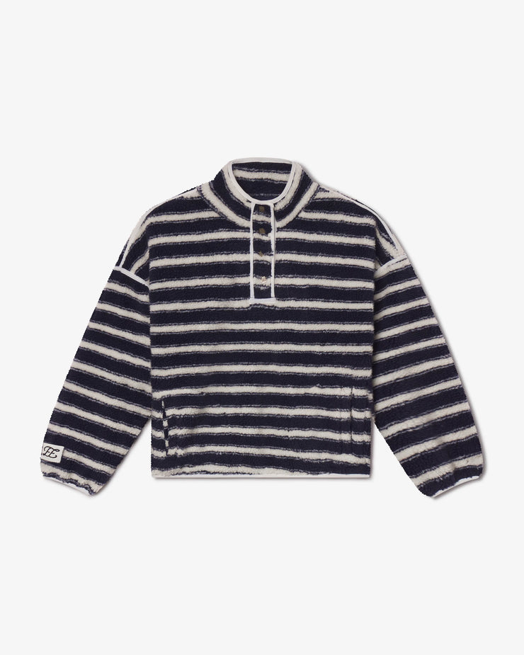 Striped Fleece Pullover