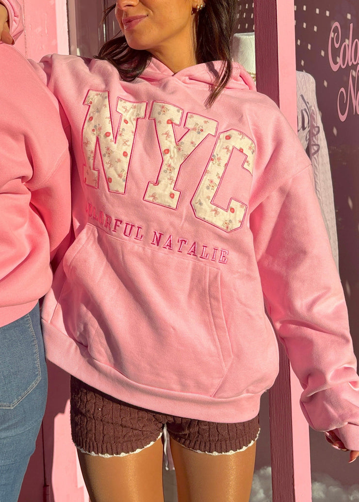 Preorder: Berry and Bow Embroidered NYC Hoodie