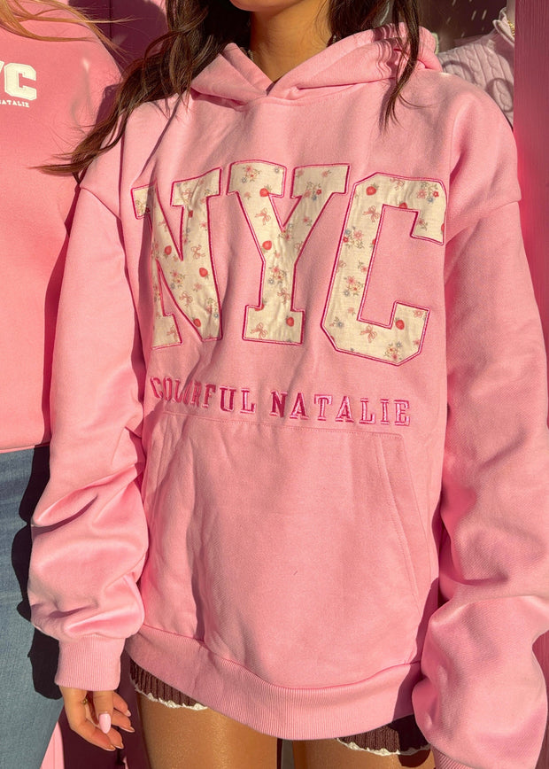 Preorder: Berry and Bow Embroidered NYC Hoodie