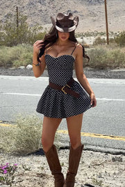 Polka Dot Strapless A-Line Mini Dress