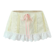 French Summer Lace Top & Mini Skirt Co-Ord