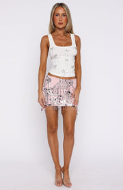 Sweet Angel Rib Tank White