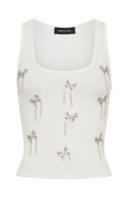 Sweet Angel Rib Tank White