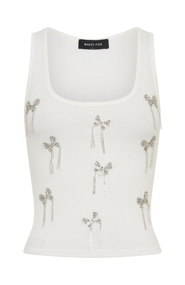 Sweet Angel Rib Tank White